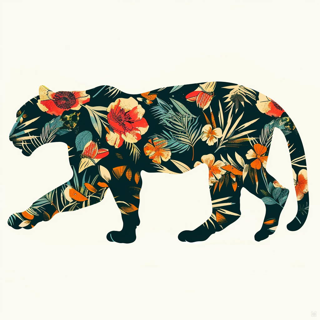 Leopard majestic Expressive surreal Vinyl Decal Sticker for Car, Laptop, Tumbler and more # F022515