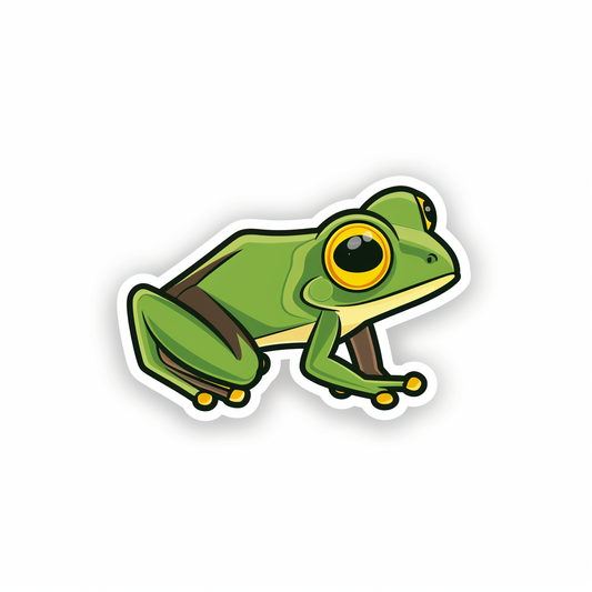 Sticker of a Frog majestic Expressive surreal Vinyl Decal Sticker for Car, Laptop, Tumbler and more # F015858