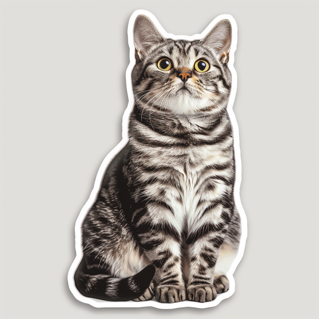 American Shorthair Cat majestic Expressive surreal Vinyl Decal Sticker for Car, Laptop, Tumbler and more # F018584