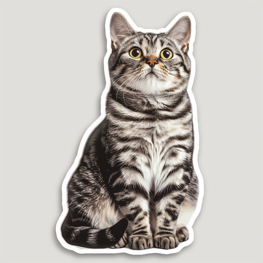 American Shorthair Cat majestic Expressive surreal Vinyl Decal Sticker for Car, Laptop, Tumbler and more # F018584