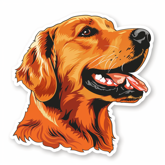 Golden Retriever Dog Vinyl Decal Sticker for Car, Laptop, Tumbler and more # F010523
