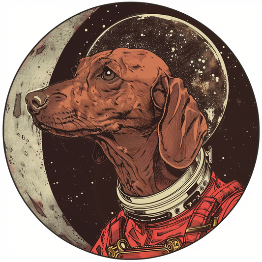 Dachshund Dog astronaut Vinyl Decal Sticker for Car, Laptop, Tumbler and more # F012897