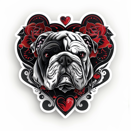 Bulldog Dog majestic Expressive surreal Vinyl Decal Sticker for Car, Laptop, Tumbler and more # F017690