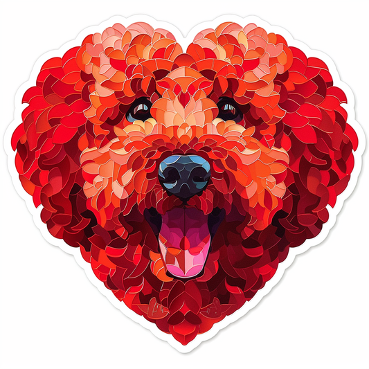 Poodle Dog heartcore Vinyl Decal Sticker for Car, Laptop, Tumbler and more # F012346