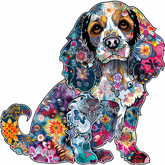 Cocker Spaniel Dog majestic Expressive surreal Vinyl Decal Sticker for Car, Laptop, Tumbler and more # F019716-4" x 4"