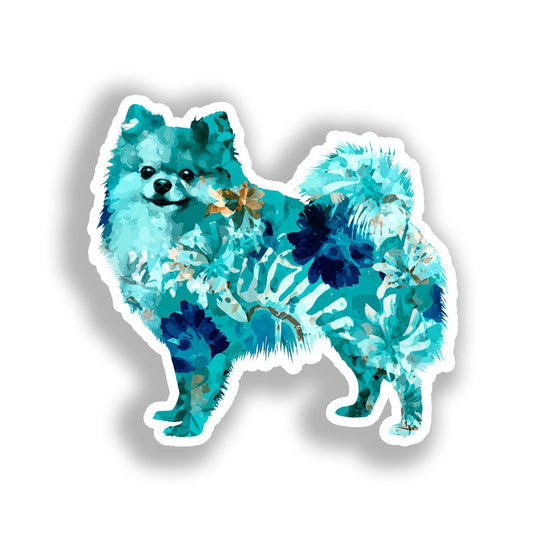 Pomeranian Dog Vinyl Decal Sticker for Car, Laptop, Tumbler and more # A017298-4" x 4"