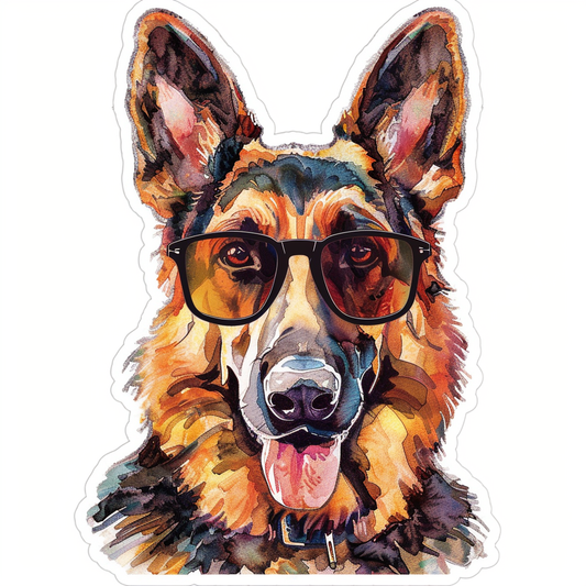 German Shepherd Dog Vinyl Decal Sticker for Car, Laptop, Tumbler and more # F011564