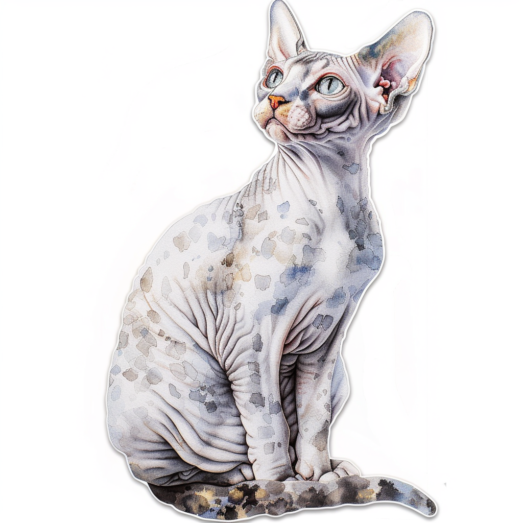 Devon Rex Cat Vinyl Decal Sticker for Car, Laptop, Tumbler and more # F09770