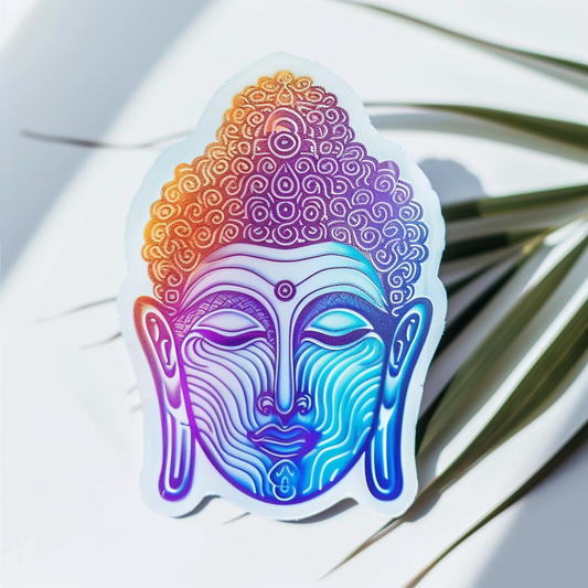 Sticker of a Buddha majestic Expressive surreal Vinyl Decal Sticker for Car, Laptop, Tumbler and more # F016846