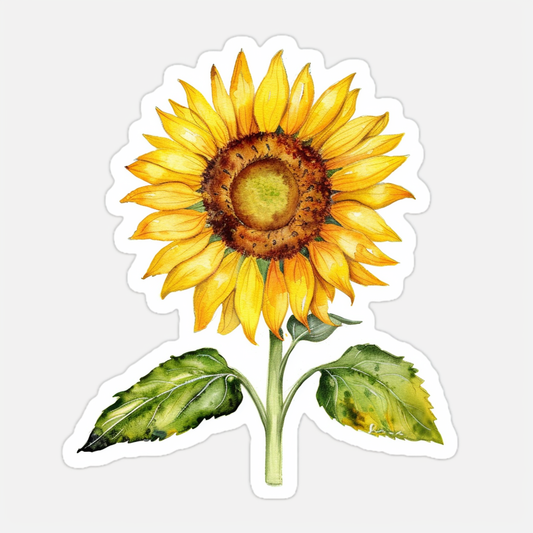 Sticker of a Sunflower  Vinyl Decal Sticker for Car, Laptop, Tumbler and more # F023381