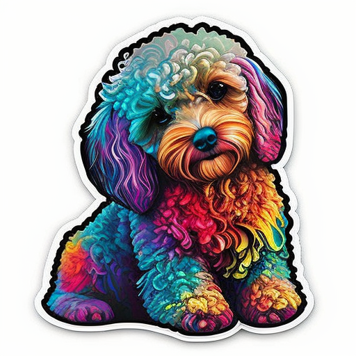 Heartcore dog Poodle Vinyl Decal Sticker for Car, Laptop, Tumbler and more # F012223