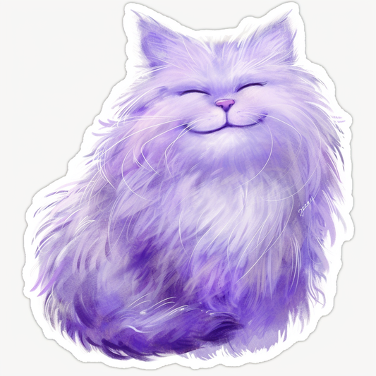 Adorable Turkish Angora Cat  Vinyl Decal Sticker for Car, Laptop, Tumbler and more # F020994-4" x 4"