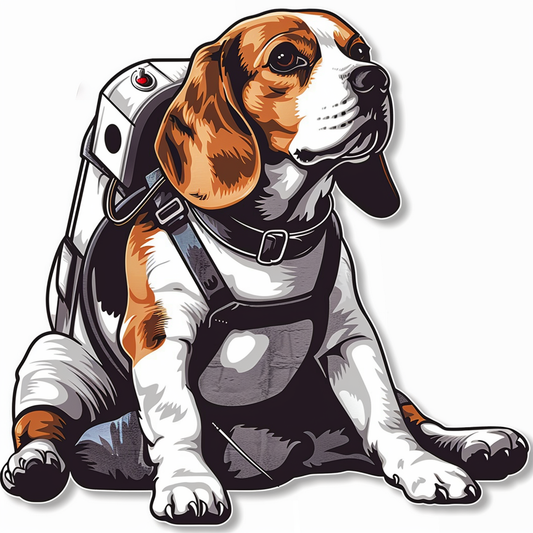 Beagle dog astronaut Vinyl Decal Sticker for Car, Laptop, Tumbler and more # F011964