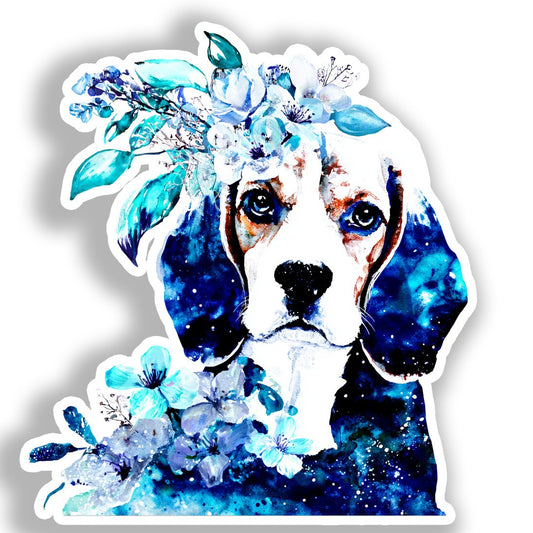 Beagle Dog Vinyl Decal Sticker for Car, Laptop, Tumbler and more # A018661-4" x 4"
