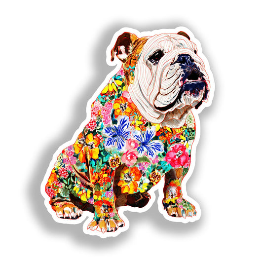 Bulldog English Dog Vinyl Decal Sticker for Car, Laptop, Tumbler and more # A018939-4" x 4"