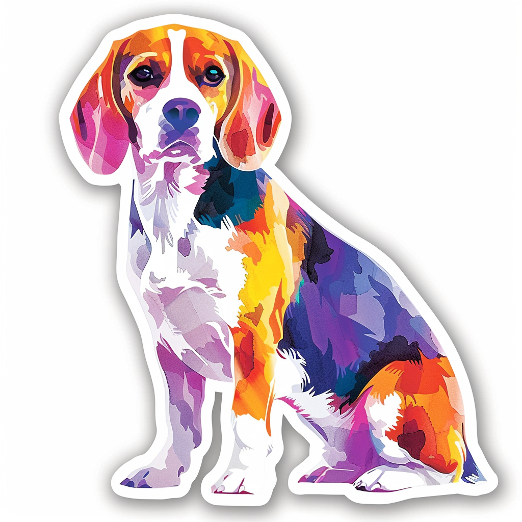 Beagle dog Vinyl Decal Sticker for Car, Laptop, Tumbler and more # F012131