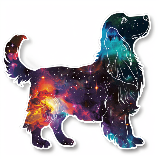 Cocker Spaniel Dog majestic Expressive surreal Vinyl Decal Sticker for Car, Laptop, Tumbler and more # F020334-4" x 4"