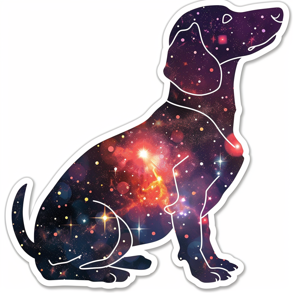 Dachshund Dog galaxy Vinyl Decal Sticker for Car, Laptop, Tumbler and more # F012946