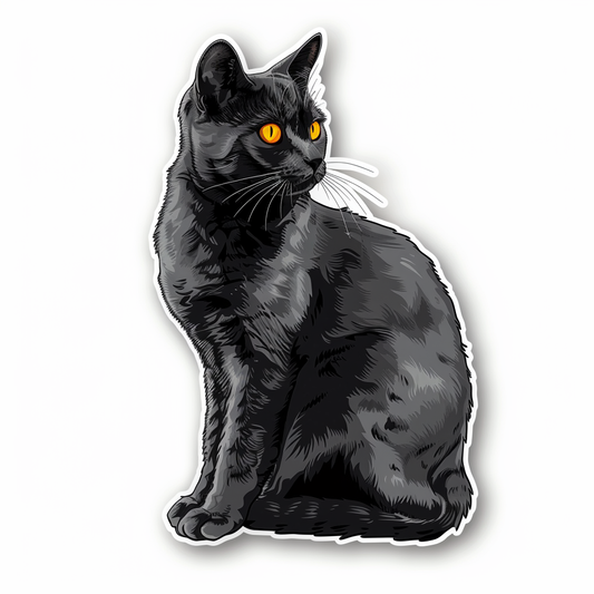 Russian Blue cat Vinyl Decal Sticker for Car, Laptop, Tumbler and more # F07704