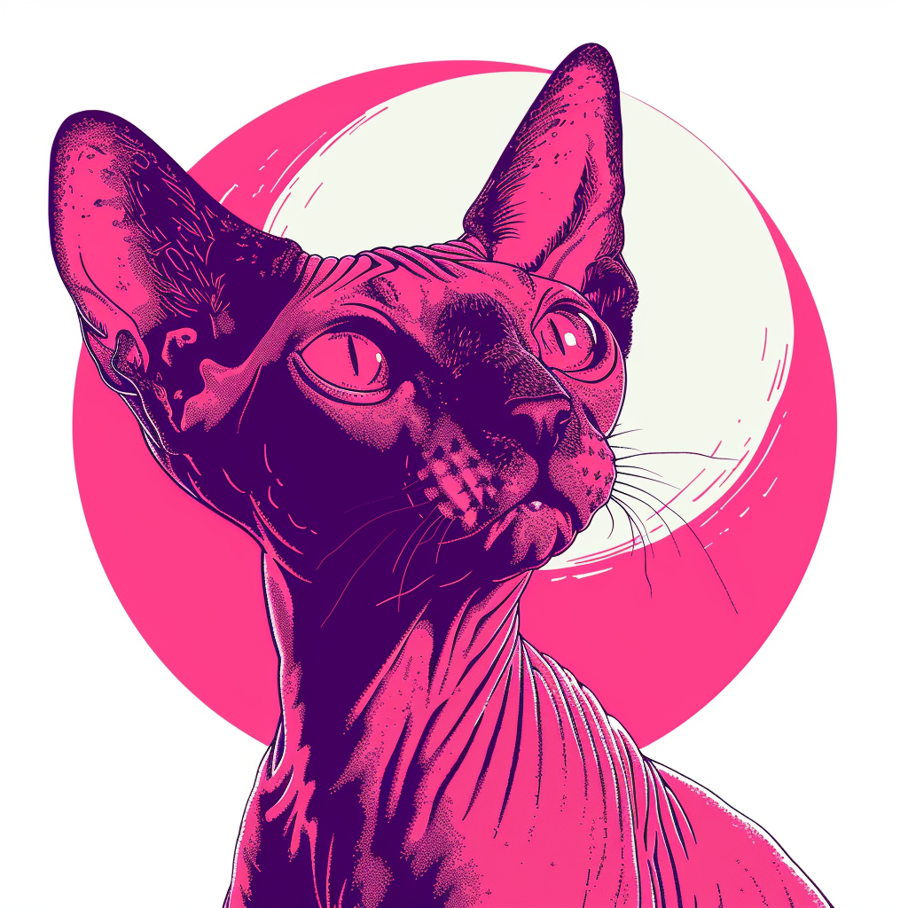 Sphynx Cat Vinyl Decal Sticker for Car, Laptop, Tumbler and more # F010128