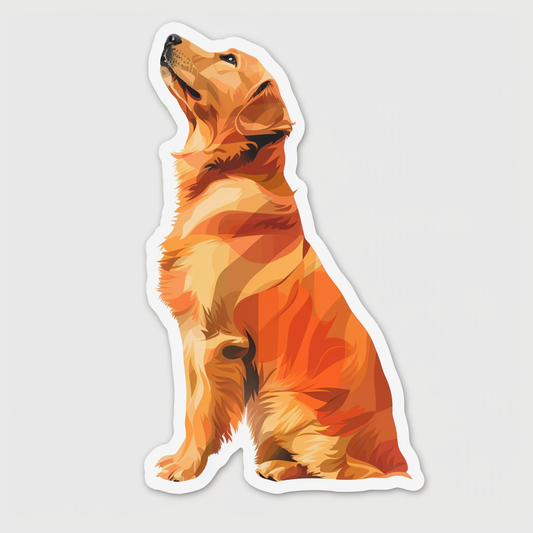 Golden Retriever Dog Vinyl Decal Sticker for Car, Laptop, Tumbler and more # F07539