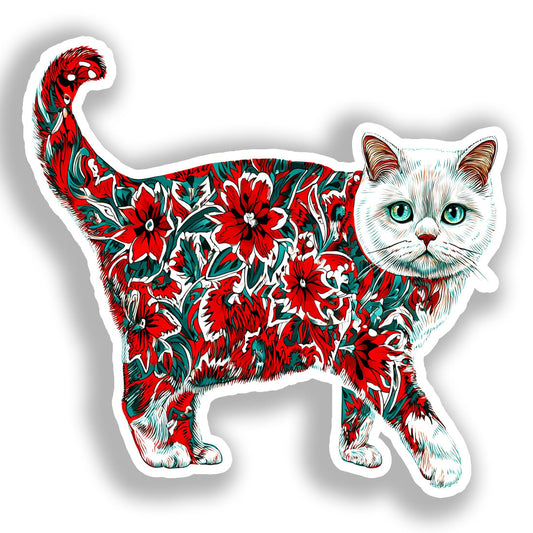 British Shorthair Cat Vinyl Decal Sticker for Car, Laptop, Tumbler and more # A018938-4" x 4"
