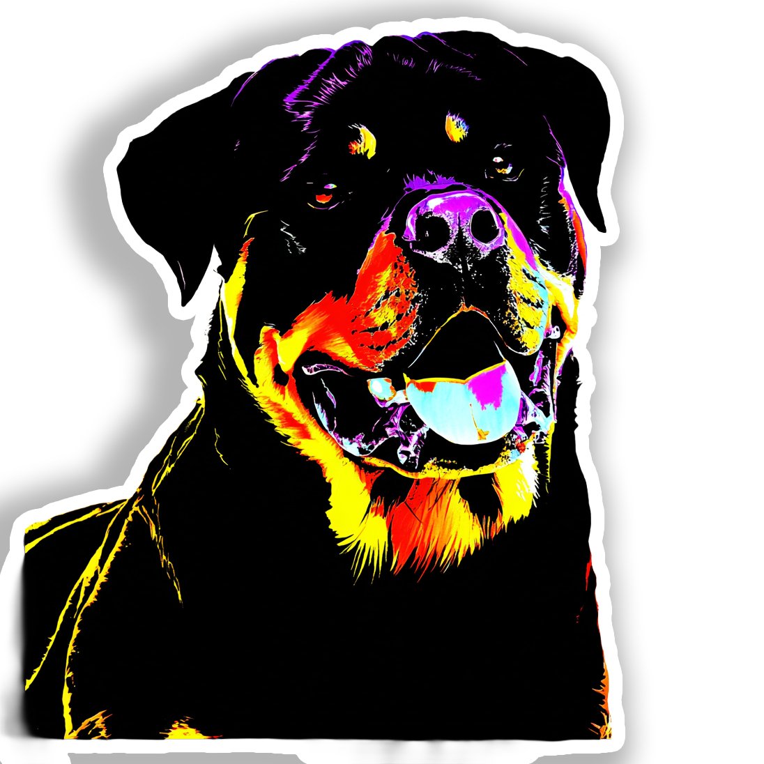 Rottweiler Dog Vinyl Decal Sticker for Car, Laptop, Tumbler and more # A018327-4" x 4"