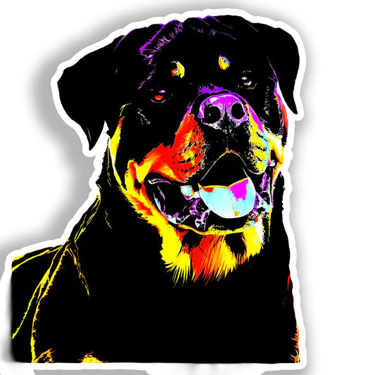 Rottweiler Dog Vinyl Decal Sticker for Car, Laptop, Tumbler and more # A018327-4" x 4"