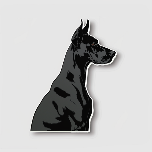 Adorable Great Dane Dog Expressive surreal Vinyl Decal Sticker for Car, Laptop, Tumbler and more # F018049