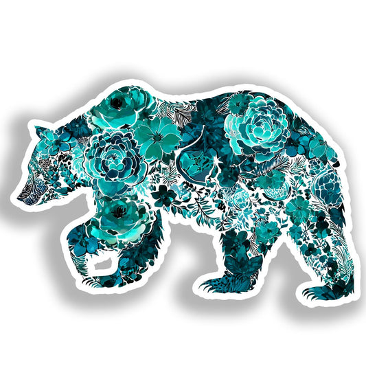 Bear Vinyl Decal Sticker for Car, Laptop, Tumbler and more # A018573-4" x 4"