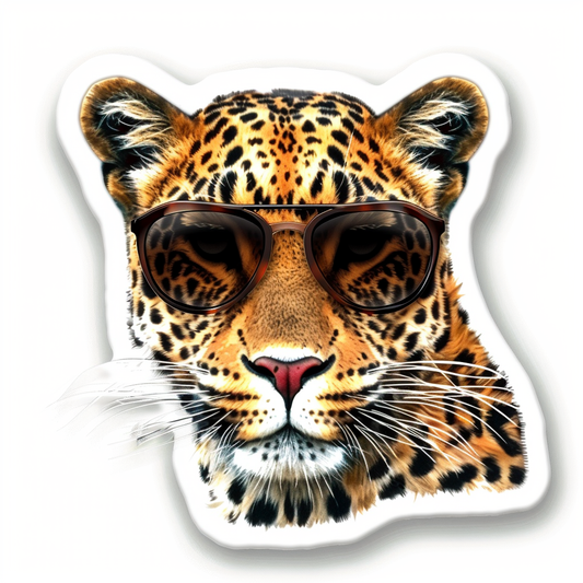 Leopard majestic Expressive surreal Vinyl Decal Sticker for Car, Laptop, Tumbler and more # F022433