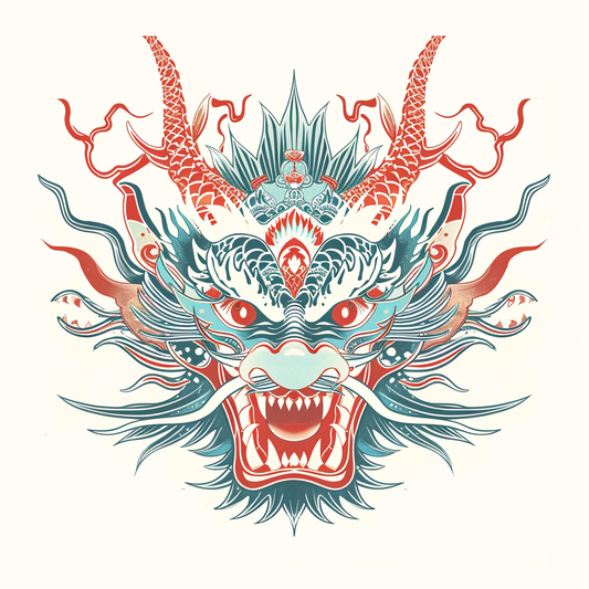 Dragon crowned majestic Expressive surreal Vinyl Decal Sticker for Car, Laptop, Tumbler and more # F018998