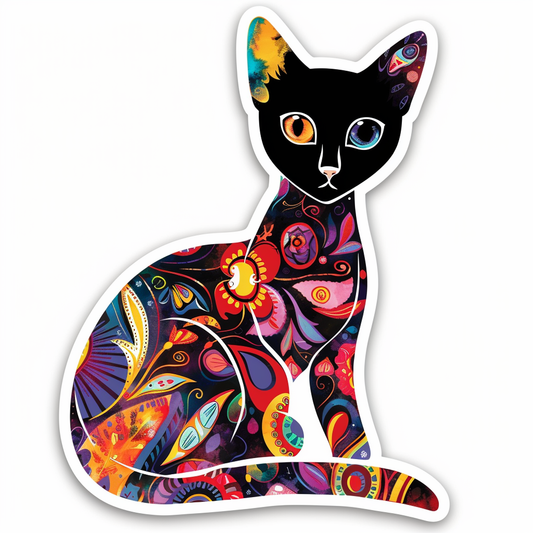 Abyssinian Cat astronaut majestic Expressive surreal Vinyl Decal Sticker for Car, Laptop, Tumbler and more # F021119-4" x 4"