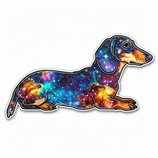 Dachshund Dog galaxy Vinyl Decal Sticker for Car, Laptop, Tumbler and more # F012960