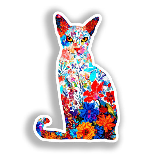 Abyssian Cat Vinyl Decal Sticker for Car, Laptop, Tumbler and more # A018852-4" x 4"
