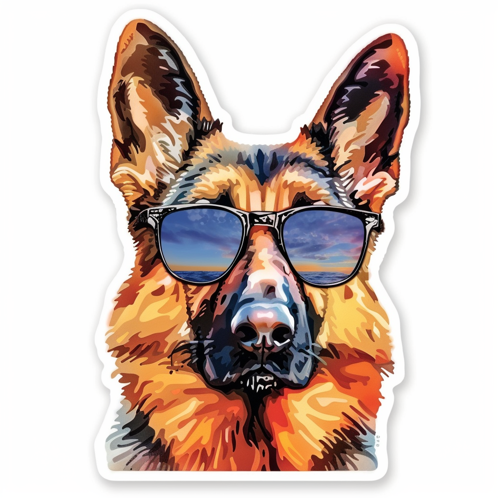 German Shepherd Dog Vinyl Decal Sticker for Car, Laptop, Tumbler and more # F011588