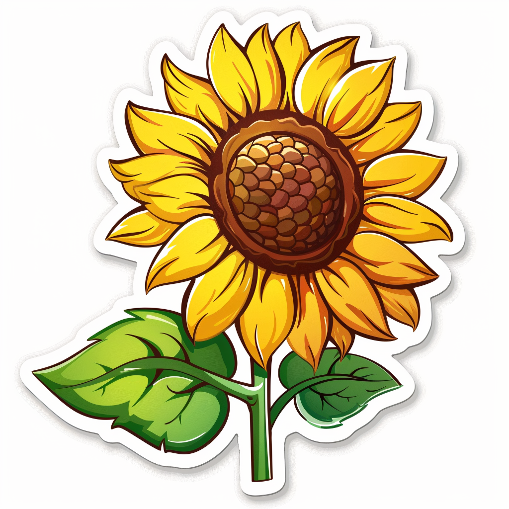 Sunflower flower majestic Expressive surreal Vinyl Decal Sticker for Car, Laptop, Tumbler and more # F022932