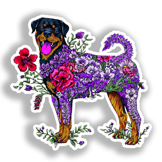 Rottweiler Dog Vinyl Decal Sticker for Car, Laptop, Tumbler and more # A018124-4" x 4"