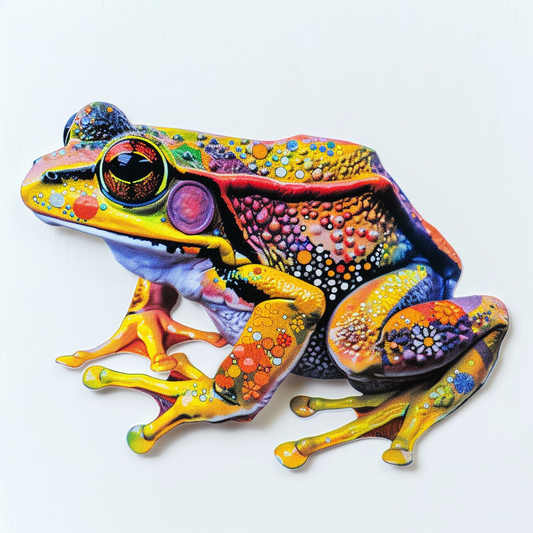 Sticker of a Frog majestic Expressive surreal Vinyl Decal Sticker for Car, Laptop, Tumbler and more # F015815