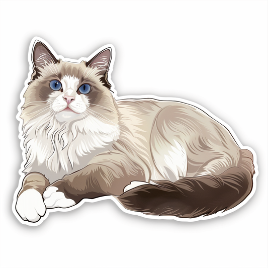 Ragdoll cat Vinyl Decal Sticker for Car, Laptop, Tumbler and more # F07889