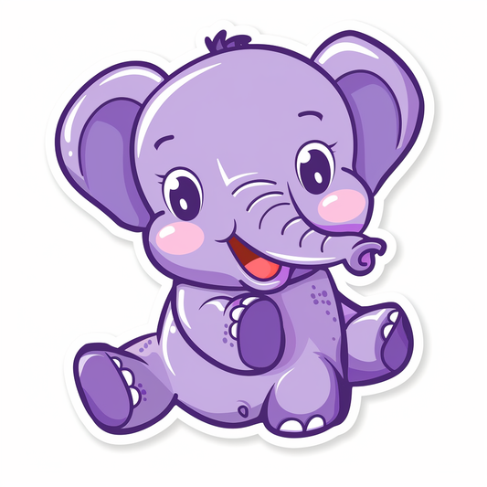 Elephant Expressive surreal Vinyl Decal Sticker for Car, Laptop, Tumbler and more # F022200-4" x 4"