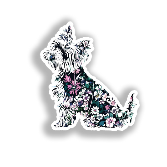Yorkshire Terrier Dog Vinyl Decal Sticker for Car, Laptop, Tumbler and more # A017215-4" x 4"