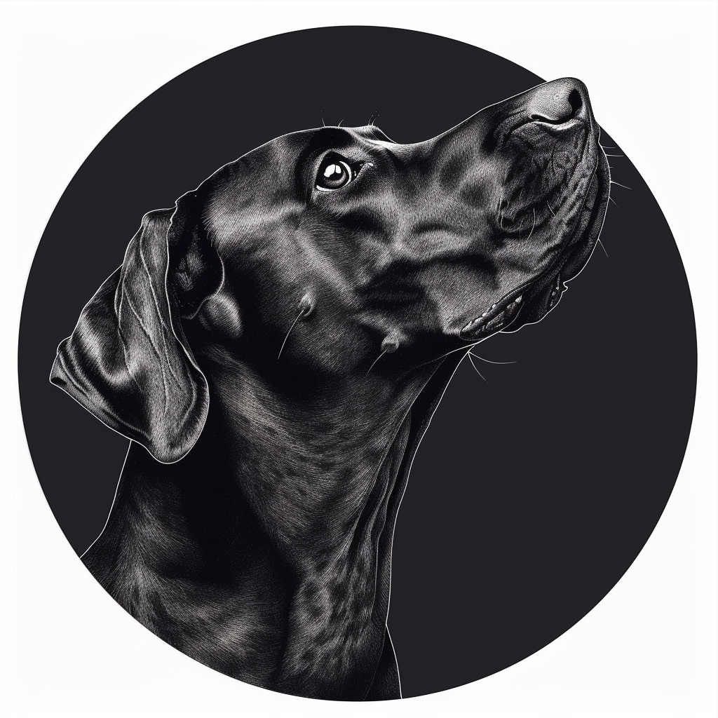 Adorable Great Dane Dog Expressive surreal Vinyl Decal Sticker for Car, Laptop, Tumbler and more # F017757