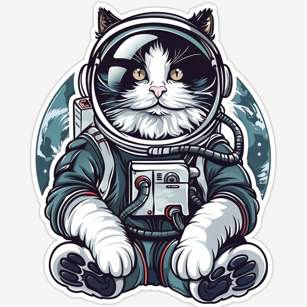 Ragdoll Cat astronaut Vinyl Decal Sticker for Car, Laptop, Tumbler and more # F010178