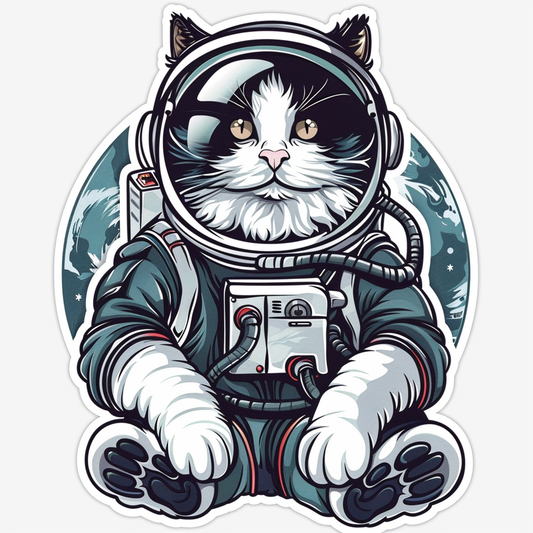 Ragdoll Cat astronaut Vinyl Decal Sticker for Car, Laptop, Tumbler and more # F010178