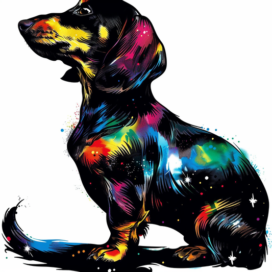 Dachshund Dog cartoon Vinyl Decal Sticker for Car, Laptop, Tumbler and more # F012943