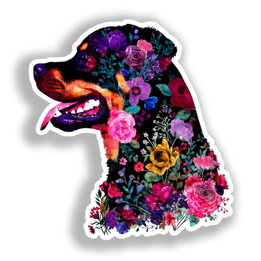Rottweiler Dog Vinyl Decal Sticker for Car, Laptop, Tumbler and more # A018221-4" x 4"
