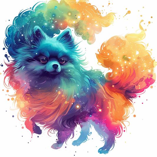 Sticker of a Pomeranian Dog galaxy majestic Expressive surreal Vinyl Decal Sticker for Car, Laptop, Tumbler and more # F013920