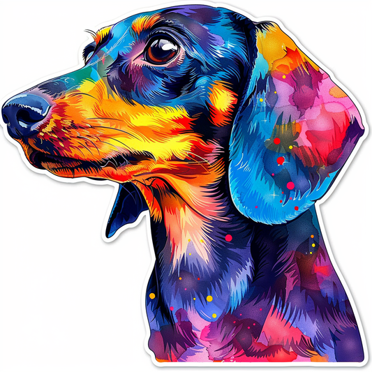 Dachshund Dog cartoon Vinyl Decal Sticker for Car, Laptop, Tumbler and more # F012881