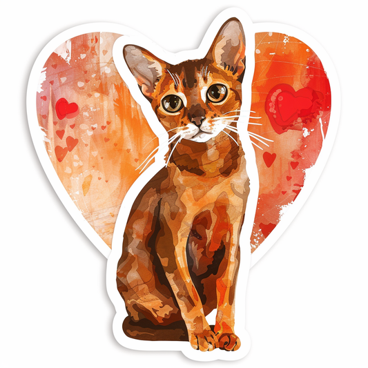 Abyssinian Cat astronaut majestic Expressive surreal Vinyl Decal Sticker for Car, Laptop, Tumbler and more # F021262-4" x 4"